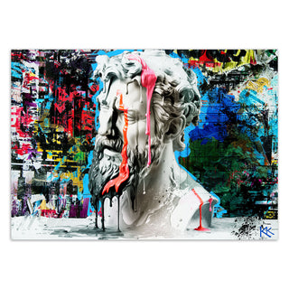 Fototapetai, Poseidono skulptūra Graffiti Tapetai Gera namie - Geranamie.lt