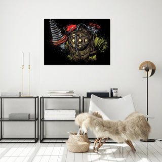 Paveikslas ant drobės, Bioshock Big Daddy Steampunk Paveikslai ant drobės Gera namie - Geranamie.lt