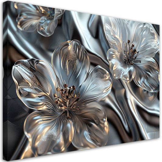 Paveikslas Ant Drobės, Elegantiškos sidabrinės gėlės