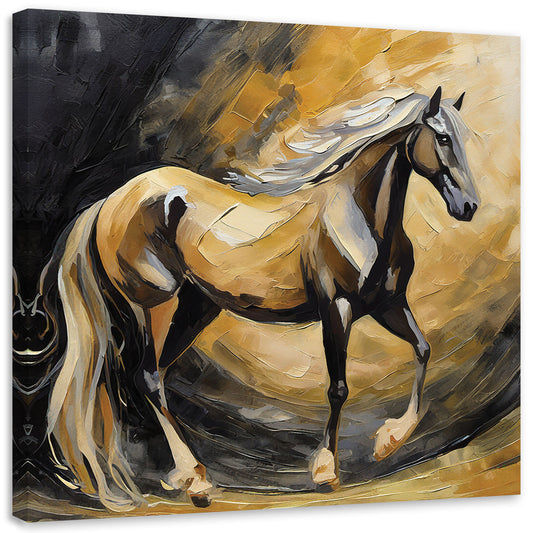 Paveikslas Ant Drobės, rankomis tapytas aliejinis arklys