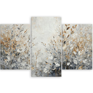 Trijų dalių paveikslas ant drobės, Lapų prabangos magija Paveikslai ant drobės Gera namie - Geranamie.lt