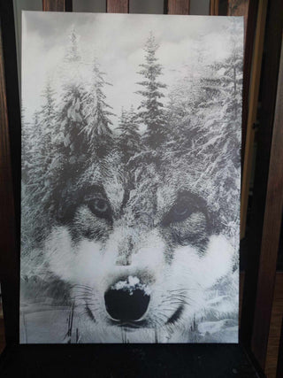 Paveikslas ant drobės, Vilkas žiemos peizaže išpardavimas Paveikslai ant drobės Gera namie - Geranamie.lt