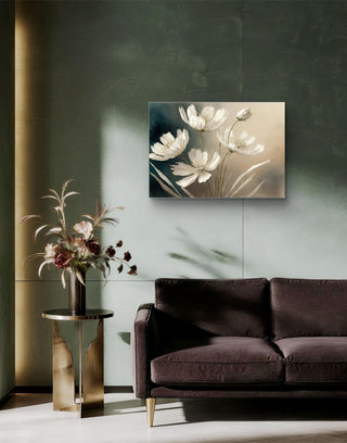 Paveikslas ant drobės, Baltos vintažinės gėlės išpardavimas Paveikslai ant drobės Gera namie - Geranamie.lt