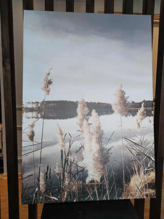 Paveikslas ant drobės, Pampų žolė ežere išpardavimas Paveikslai ant drobės Gera namie - Geranamie.lt