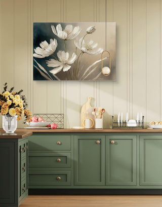 Paveikslas ant drobės, Baltos vintažinės gėlės išpardavimas Paveikslai ant drobės Gera namie - Geranamie.lt