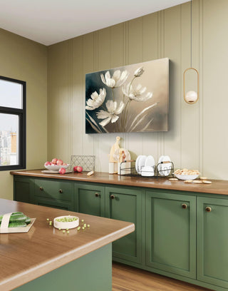 Paveikslas ant drobės, Baltos vintažinės gėlės išpardavimas Paveikslai ant drobės Gera namie - Geranamie.lt