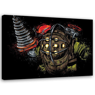 Paveikslas ant drobės, Bioshock Big Daddy Steampunk Paveikslai ant drobės Gera namie - Geranamie.lt