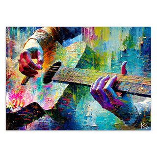 Fototapetai, Gitaros muzika spalvose Tapetai Gera namie - Geranamie.lt