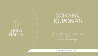 E-dovanų kuponas Dovanų kortelė Gera namie - kuponas - Geranamie.lt