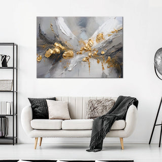 Paveikslas ant drobės, Aukso glamūro abstrakcija Paveikslai ant drobės Gera namie - Geranamie.lt