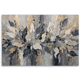 Paveikslas ant drobės, Pilki auksiniai glamūriniai lapai akcija Paveikslai ant drobės Gera namie - Geranamie.lt