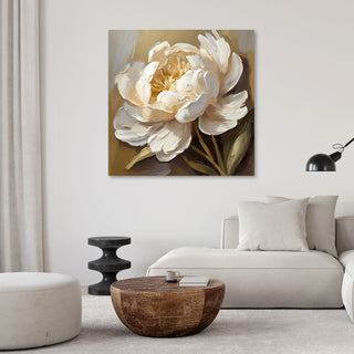 Paveikslas ant drobės, Kreminis bijūnas Paveikslai ant drobės Gera namie - Geranamie.lt