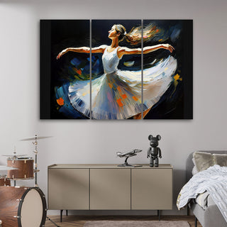 Trijų dalių paveikslas ant drobės, Balerina Paveikslai ant drobės Gera namie - Geranamie.lt