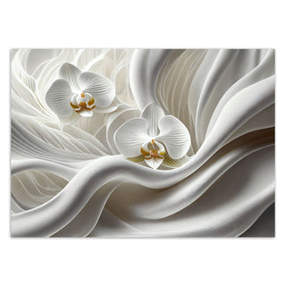 Fototapetai, Dvi baltos orchidėjos 3D Tapetai Gera namie - Geranamie.lt