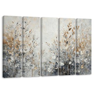 Penkių dalių paveikslas ant drobės, Lapų prabanga Paveikslai ant drobės Gera namie - Geranamie.lt