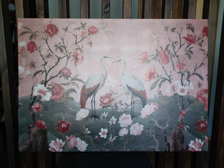 Paveikslas ant drobės, Gėlės ir paukščiai Shabby Chic išpardavimas Paveikslai ant drobės Gera namie - Geranamie.lt