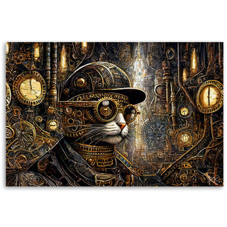 Paveikslas ant drobės, Katė Steampunk stiliumi Paveikslai ant drobės Gera namie - Geranamie.lt