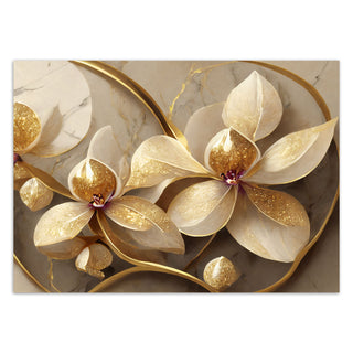 Fototapetai, Auksinės glamūrinės orchidėjos Tapetai Gera namie - Geranamie.lt