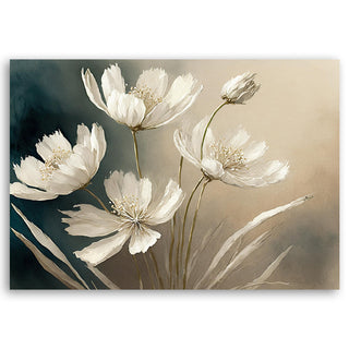 Paveikslas ant drobės, Baltos vintažinės gėlės išpardavimas Paveikslai ant drobės Gera namie - Geranamie.lt