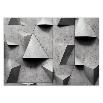 Tapetai, Geometrinės betono figūros 3D - Gera namie