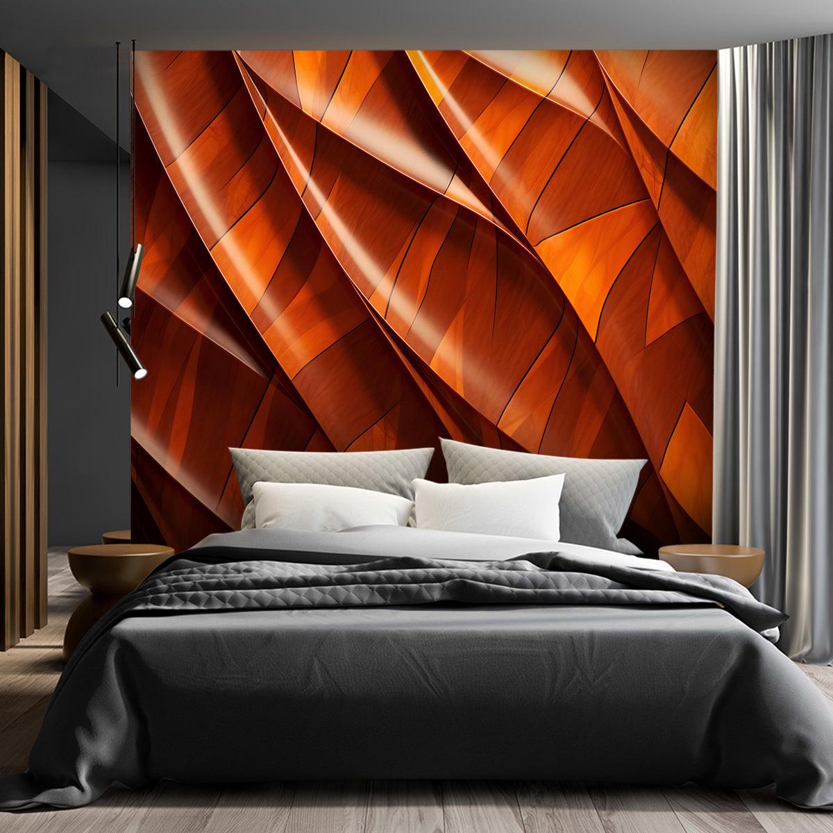 Tapetai, Oranžinė tekstūra 3D - Gera namie