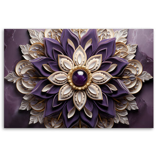 Paveikslas ant drobės, Violetinė gėlės elegancija 3D Paveikslai ant drobės Gera namie - Geranamie.lt