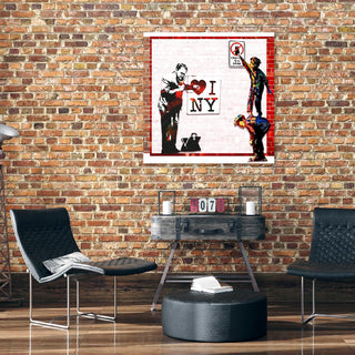 Paveikslas ant drobės, Banksy, I Love New York Paveikslai ant drobės Gera namie - Geranamie.lt