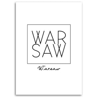 Paveikslas ant drobės, Užrašas Warsaw Paveikslai ant drobės Gera namie - Geranamie.lt