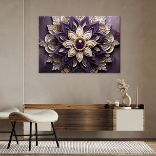 Paveikslas ant drobės, Violetinė gėlės elegancija 3D Paveikslai ant drobės Gera namie - Geranamie.lt