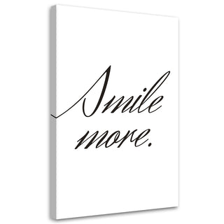 Paveikslas ant drobės, Užrašas Smile more Paveikslai ant drobės Gera namie - Geranamie.lt