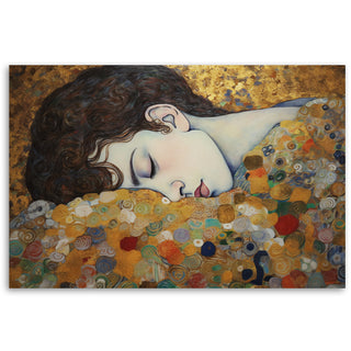 Paveikslas ant drobės, Gustav Klimt, Žavi mieganti moteris Paveikslai ant drobės Gera namie - Geranamie.lt
