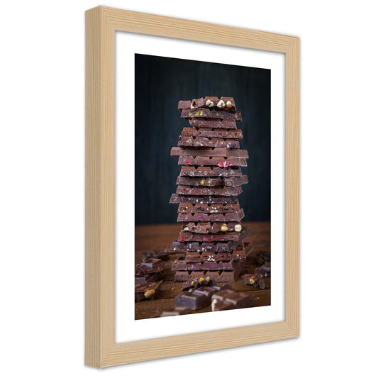 Printas šviesiai rudame rėmelyje, Desertinis šokolado bokštas