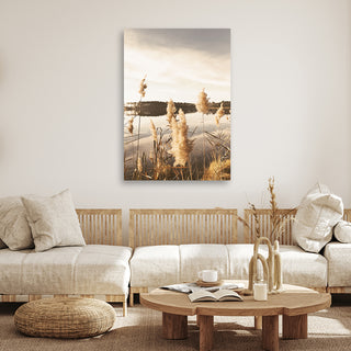 Paveikslas ant drobės, Pampų žolė ežere išpardavimas Paveikslai ant drobės Gera namie - Geranamie.lt