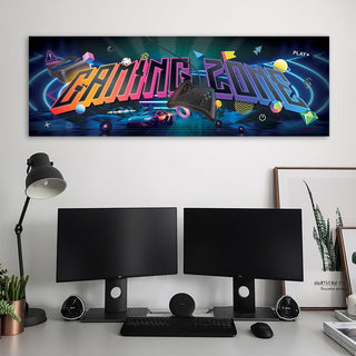 Paveikslas ant drobės, Užrašas GAMING ZONE Paveikslai ant drobės Gera namie - Geranamie.lt