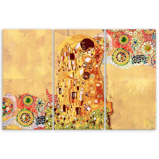 Trijų dalių paveikslas ant drobės, Gustav Klimt, Bučinys Paveikslai ant drobės Gera namie - Geranamie.lt