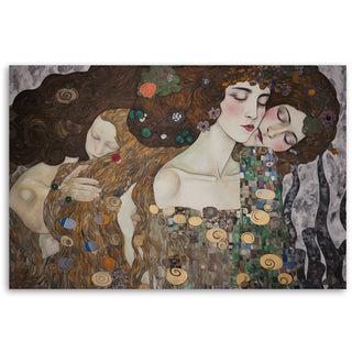 Paveikslas ant drobės, Gustav Klimt, Moterų apsikabinimas Paveikslai ant drobės Gera namie - Geranamie.lt