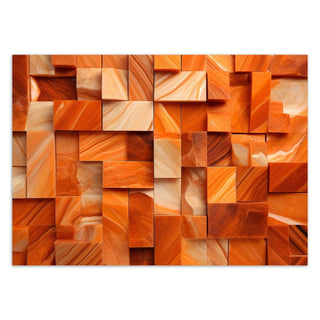 Fototapetai, Oranžinis kubas 3D Tapetai Gera namie - Geranamie.lt