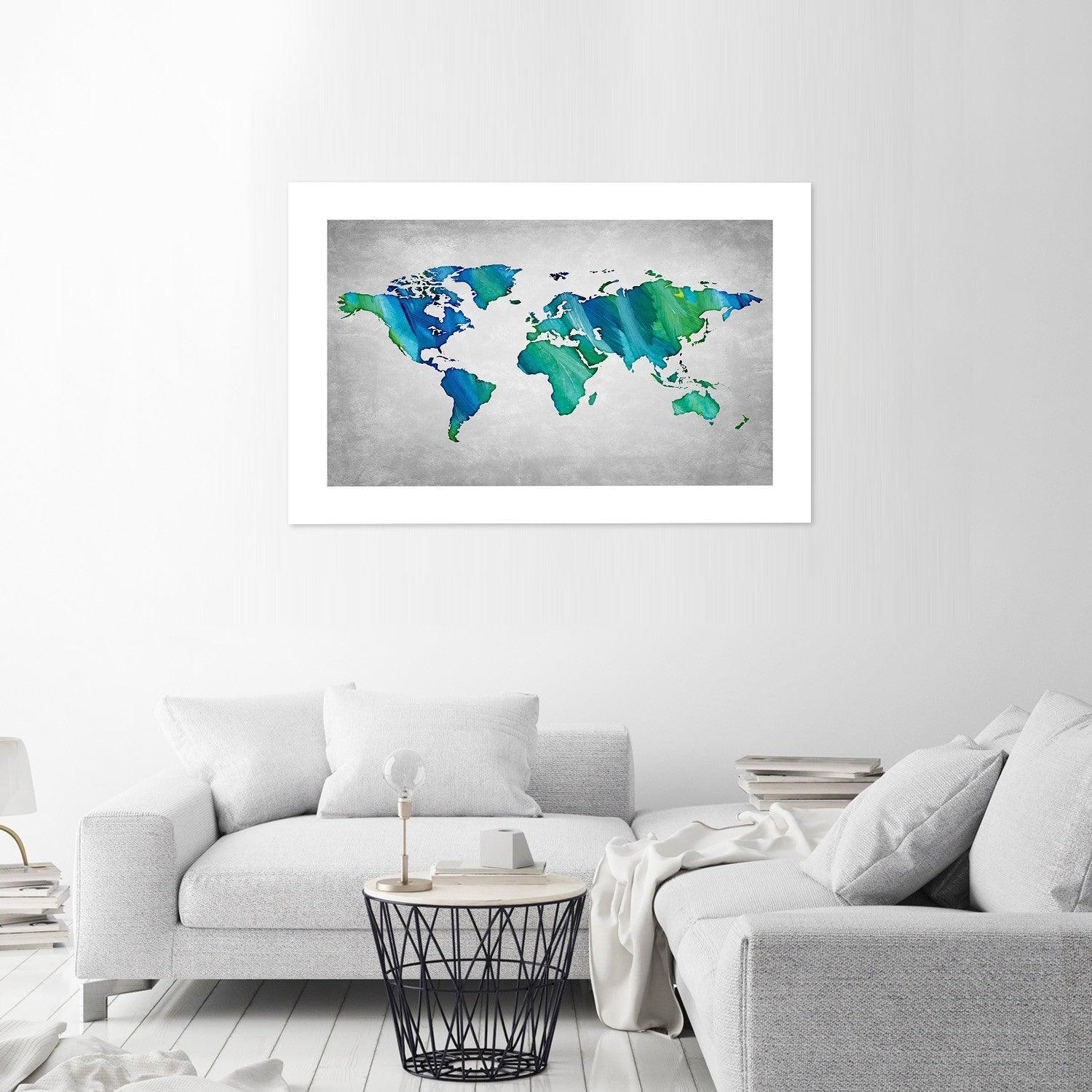 Printas, Spalvotas pasaulio žemėlapis - Gera namie