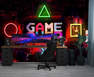 Fototapetai, Užrašas GAME OVER raudonas Tapetai Gera namie - Geranamie.lt