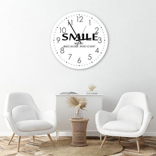 Sieninis laikrodis, Užrašas SMILE Sieniniai laikrodžiai Gera namie - Geranamie.lt