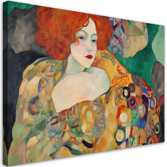 Paveikslas ant drobės, Gustav Klimt, Raudonplaukė moteris