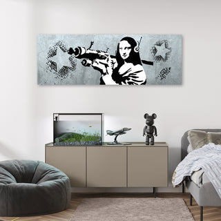 Paveikslas ant drobės, Banksy, Mona Lisa Bazooka ir žvaigždė Paveikslai ant drobės Gera namie - Geranamie.lt
