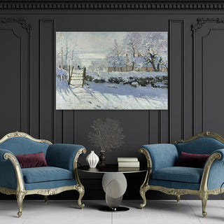 Paveikslas ant drobės, Claude Monet, The Magpie Paveikslai ant drobės Gera namie - Geranamie.lt