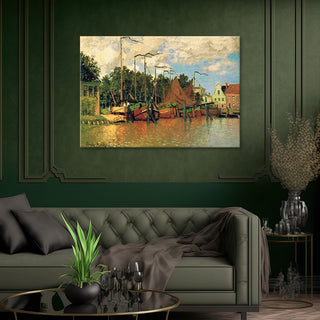 Paveikslas ant drobės, C. Monet, Barges at Zaandam Paveikslai ant drobės Gera namie - Geranamie.lt