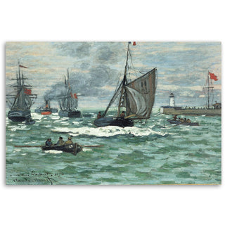 Paveikslas ant drobės, C. Monet, Havro uosto įplauka Paveikslai ant drobės Gera namie - Geranamie.lt