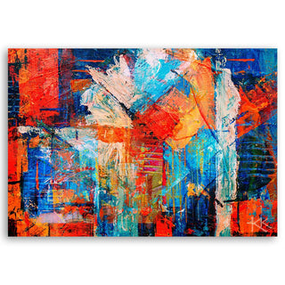 Paveikslas ant drobės, Oranžinė abstrakcija Paveikslai ant drobės Gera namie - Geranamie.lt