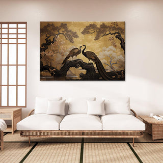 Paveikslas ant drobės, Povai Bonsai medyje Chinoiserie Paveikslai ant drobės Gera namie - Geranamie.lt