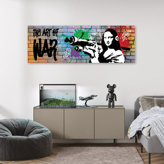 Paveikslas ant drobės, Banksy, Mona Lisa Bazooka spalvose Paveikslai ant drobės Gera namie - Geranamie.lt