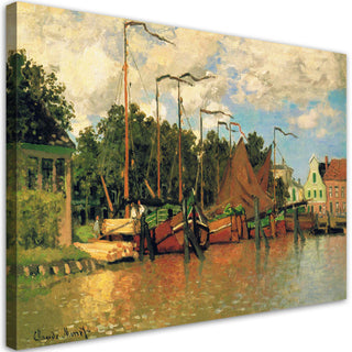 Paveikslas ant drobės, C. Monet, Barges at Zaandam Paveikslai ant drobės Gera namie - Geranamie.lt