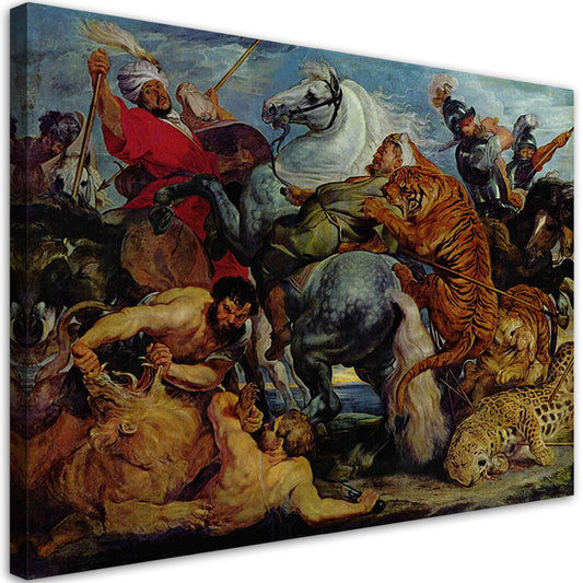 Paveikslas ant drobės, Peter Paul Rubens, Tigro medžioklė